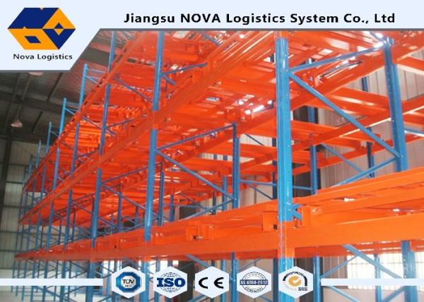 Industry Push Back Pallet Warehouse Racking System For Logistics Distribution Centers