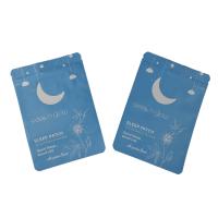 Logotipo personalizado de plástico de tres lados sellado pequeña bolsa para el parche de sueño de papel de aluminio suave toque bolsa Mylar