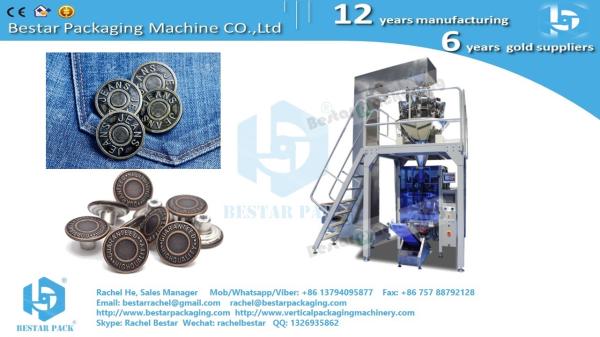 Hardware packing machine Bestar VFFS machine with 10 heads weigher BSTV-450AZ