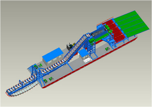 Customized River Sand Dredger Modern Design Convenient Bucket Chain Dredger