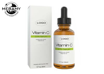 Esclarecimento antienvelhecimento orgânico do defeito em ácido hialurónico do soro da cara da vitamina C da vitamina E