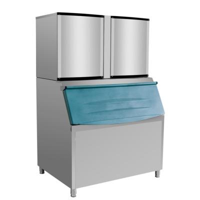 Guangzhou manufacture 500kgs to1000kgs Commercial Ice Cube Maker machine with CE fan cooling For ice plant and clube