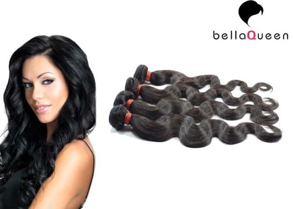 Do cabelo natural do Virgin da categoria 7A do 1b do preto da onda do corpo cabelo humano que tece a extremidade grossa