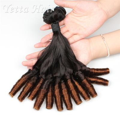 Cabelo do Virgin de Funmi da onda da espiral de Ombre nenhuma mistura não algum cheiro mau