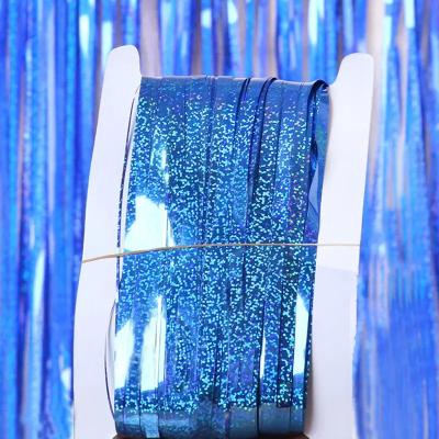 3x3m Laser Foil Curtain PET Multicolour Party Tassel Curtain