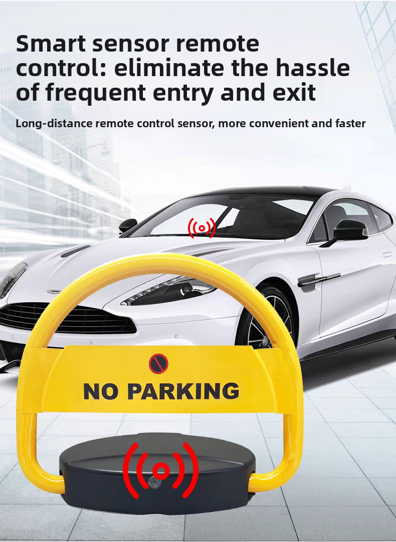 Yellow Car Parking Locks Waterproof Remote Control Parking Lot Lock