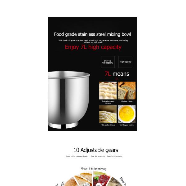 22 кг нержавеющая сталь многоцветный спиральный кухонный тестомешальник для хлебного напитка
