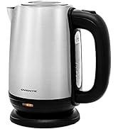 Bouilloire électrique pour le café, la théière, les tasses à brasser, 1,7 L sans BPA, fonction de sécurité contre le feu à ébullition rapide