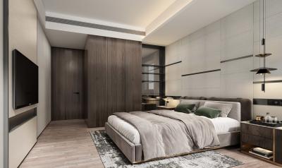 CE Certified Hotel Guest Room Furniture Plywood TV Cabinet Durable With Veneer