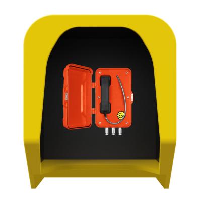 Cabine de telefone coloridamente acústica fixada na parede, telefone da redução de ruído