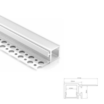 Profil linear de LED recortado sem guarnição de gesso de alumínio de 23*16 mm