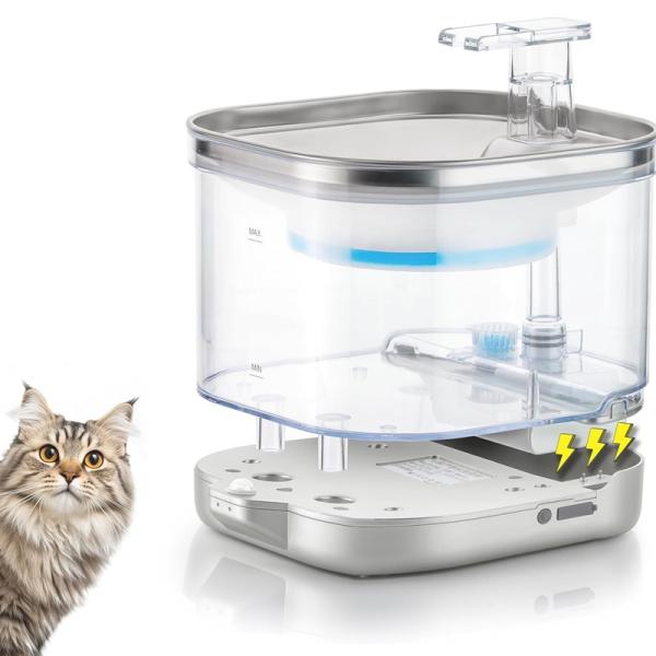 Alarme d' urgence, distributeur d' eau pour animaux de compagnie, filtre à carbone, distributeur d' eau intelligent pour animaux.