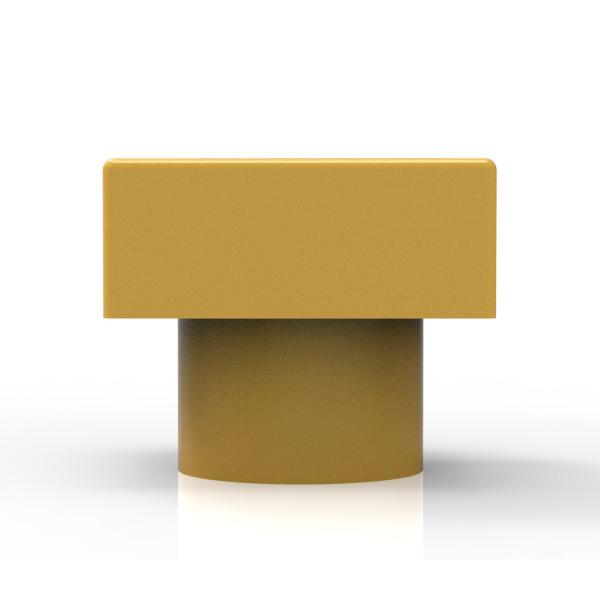 Luxury New Drawing Square Shape Zamac Perfume Cap For 15mm Bottle Neck