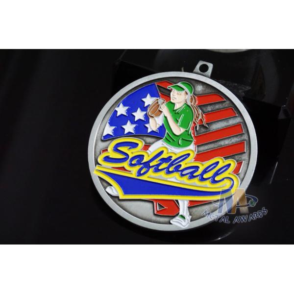 Baseball Or Hockey Antique Silver Plating Custom Sports Medals Athletics Medals Antique Type