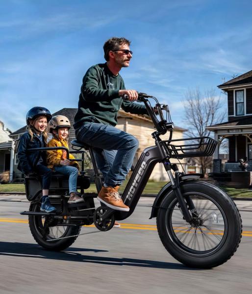 Adult Cargo Bike for Commercial Use 200KG Heavy Load 1000W High-Torque Motor Battery Dual Disc Brakes