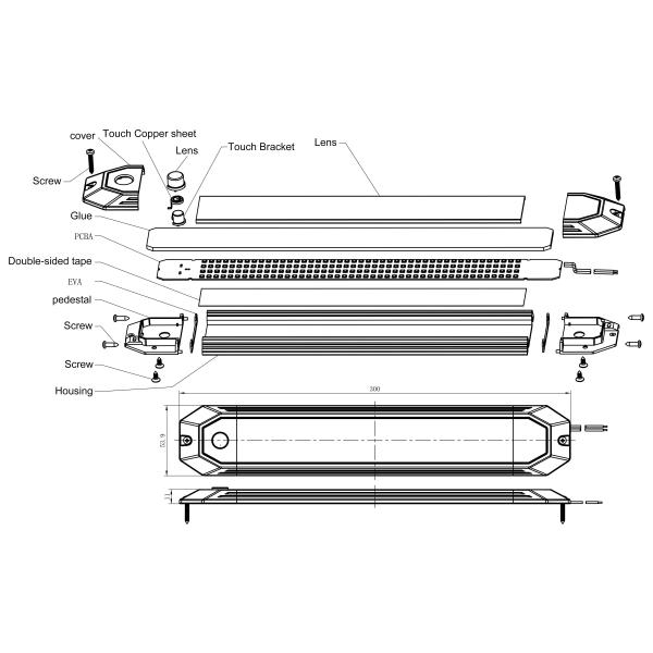 540Lm Surface Mount Marine Ceiling Light IP67 For Boat Yacht