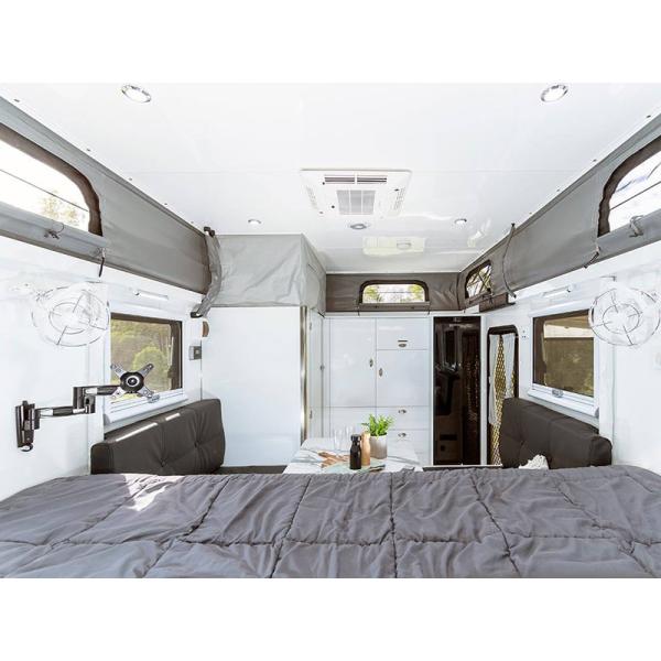 Petites remorques de voyage légères récréatives remorque de camping-car pour 4 personnes multifonctionnelle