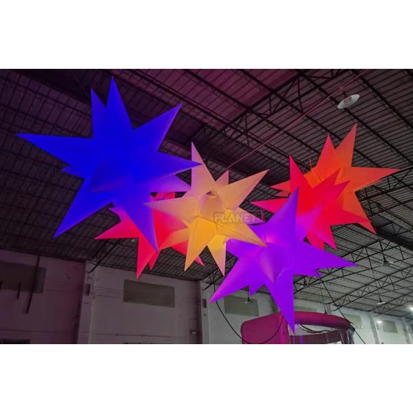 Wholesale LED Inflatable Star Balloon with Lights Christmas Hanging Decorative Stars for Party Wedding Stage Event Festival