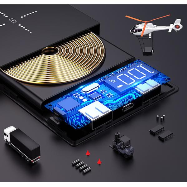 Dual Ports Wireless Charging battery Bank 20000mah For Power Supply