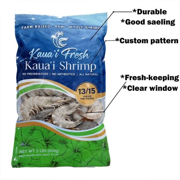 Eco Friendly Recyclable Plastic Bag Anti Tarnish Seafood Packaging Bags