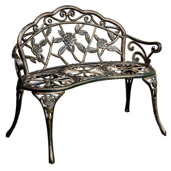Metal Type Aluminum Love Seat Bench for Outdoor Patio Garden Balcony in Modern Design