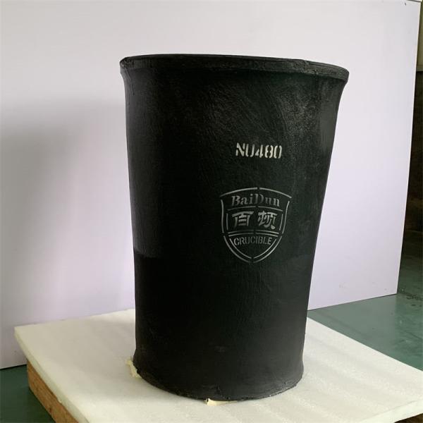 High Temperature Cylindrical Crucible Chemical Resistant Black Large Graphite Crucible