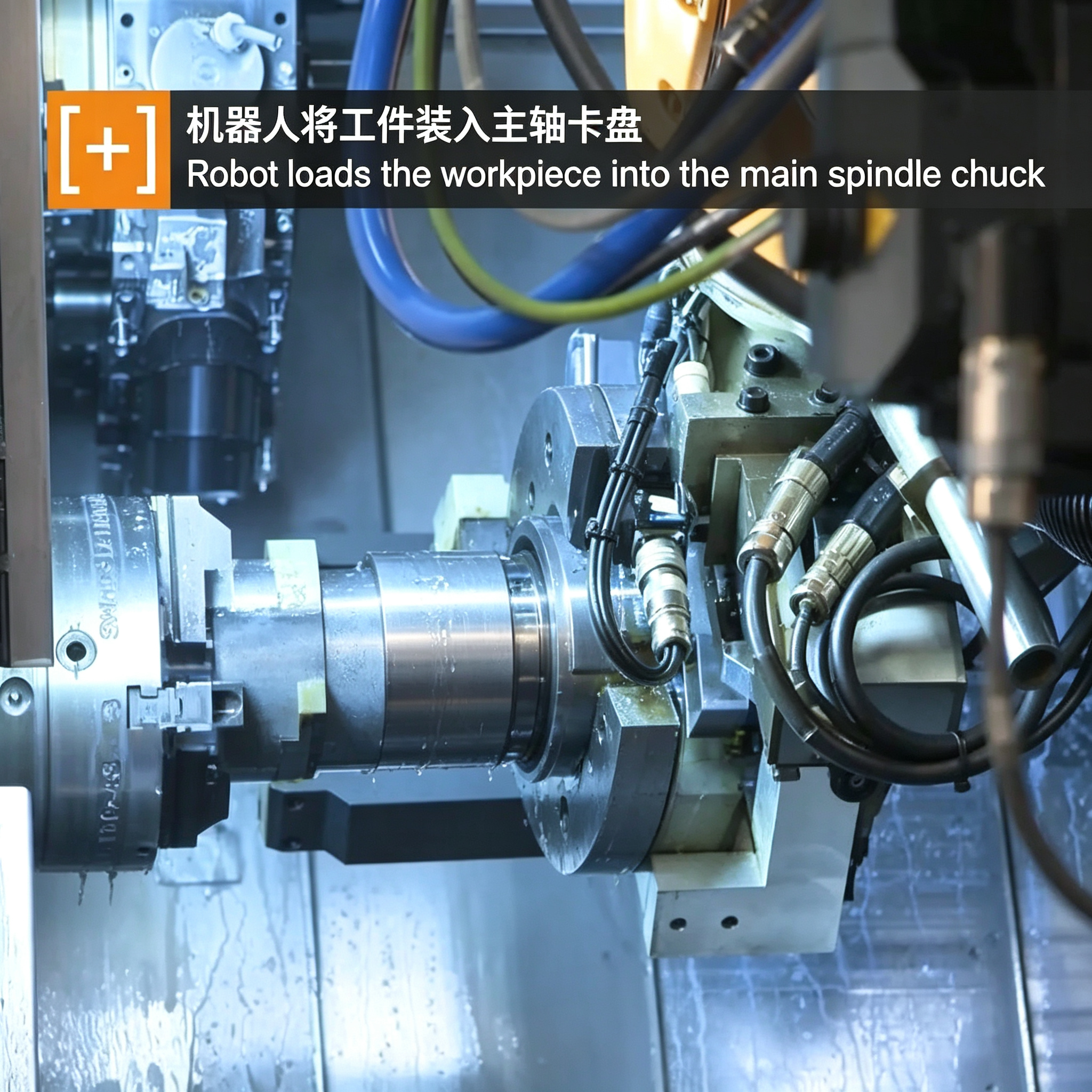 KUKAKR300 R2700-2 6Axis RoboticArm Solid Round Steel Billets Load & Unload with Pneumatic Gripper for Metal Hot Forging Industry