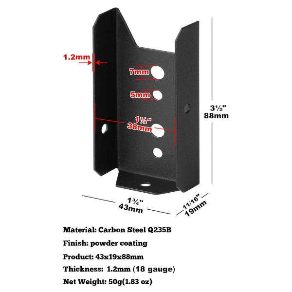 ISO9001 Rohs CE 16949 Коннекторы для железнодорожных поддонов с черной палубой для деревянной опоры перголы