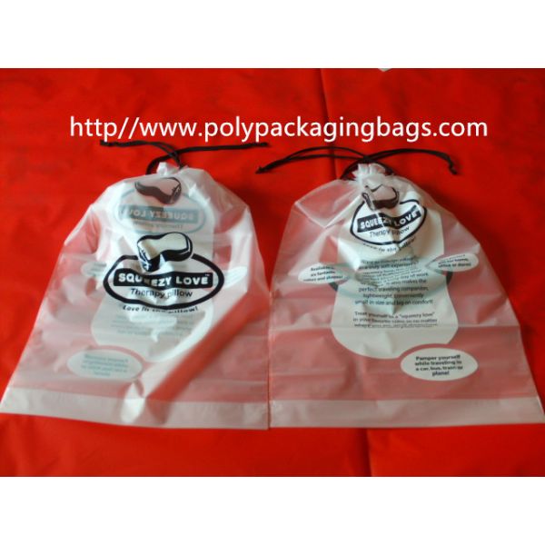 Moisture Resistant Drawstring Plastic Bags / Drawstring Storage Bags