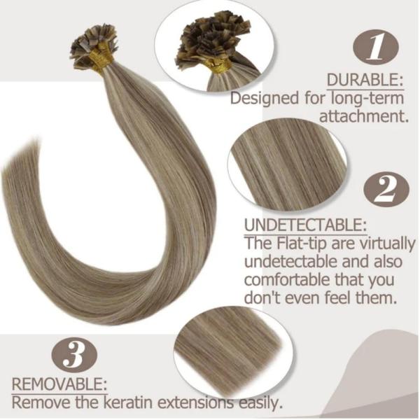 Shipping DHL 20-28 Inches Flat Tip Hair Extensions Double Drawnkeratin Straight Style