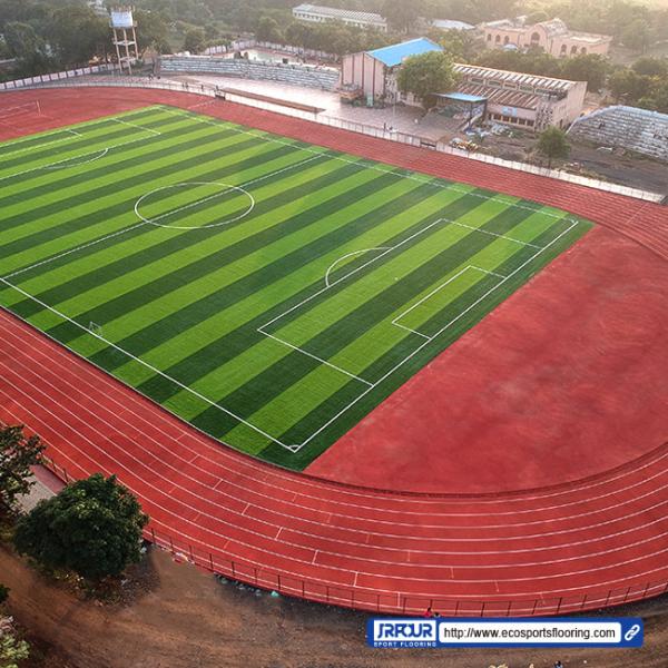 All Weather High Strength Eco Sports Flooring 13mm Thickness Running Track red