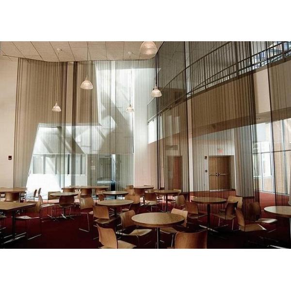 Customized Colored Metallic Curtain / Chain Mesh Curtain Indoor Decoration