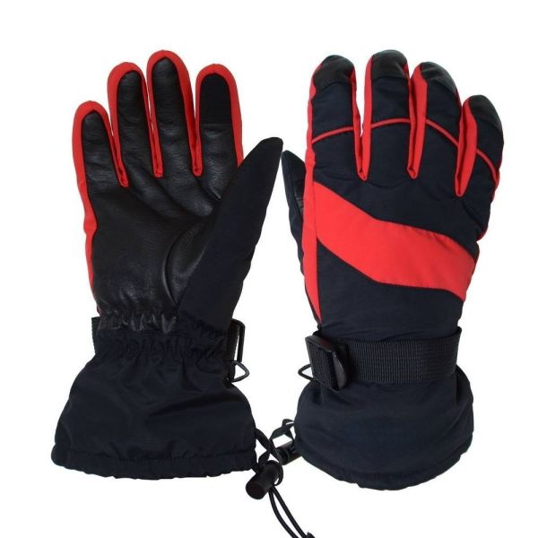 Customized Size Leather Ski Gloves Waterproof Touch Screen Warm Insulated Breathable Cold Weather Gloves for Men Women