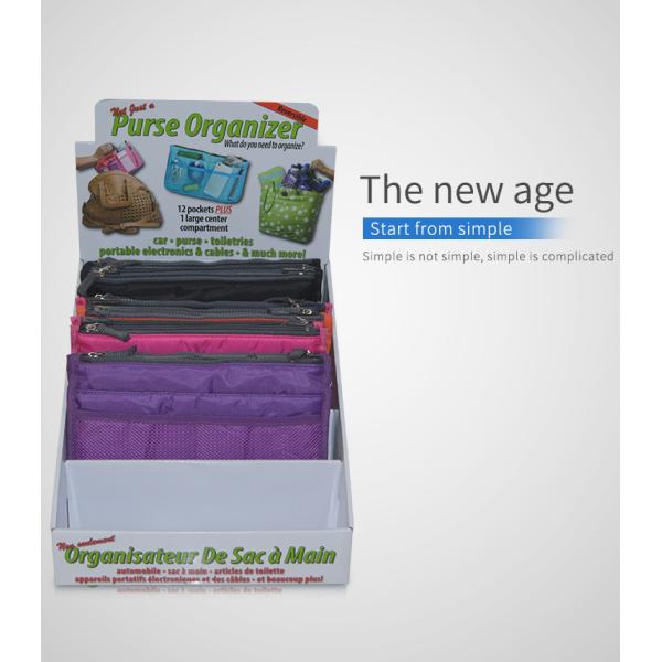 Cloth / Bag Shop Shelf Ready Packaging , Black Cardboard Advertising Stand