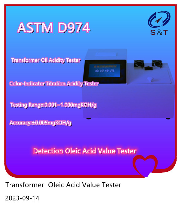 ASTM D974 Трансформаторное оборудование для испытания масла Трансформаторный тест кислотности масла