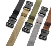 Ceinture tactique pour hommes en nylon tissé en extérieur Ceinture de travail avec boucle en alliage