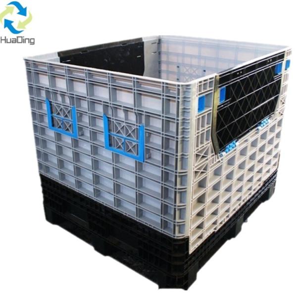 Single Faced Style Foldable HDPE Plastic Pallet Box for Automotive Battery Storage