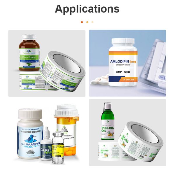 Preprinted Medical Prescription Drugs Bottle Sticker Labels For Pill