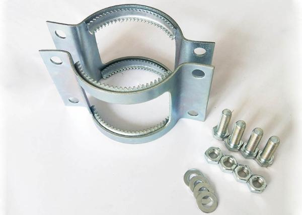 Galvanised Plated Steel Heavy Duty Pipe Clamps Coupling Grip Pipe With Teeth