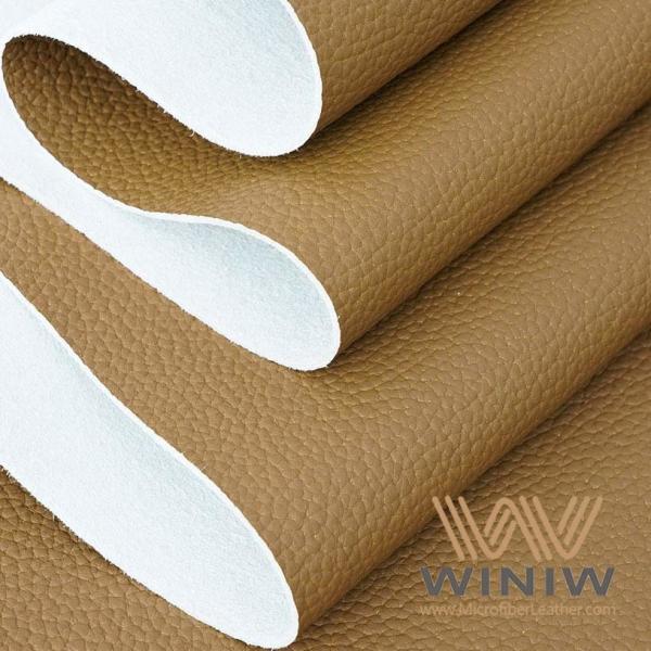 0.6mm - 2.0mm Thickness Litchi Faux Leather Fabric Leather For Sofa Upholstery