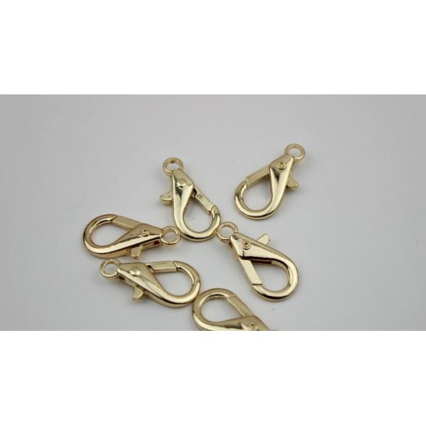 Small metal chain match bag accessories zinc alloy gold snap clip hook 5 mm with high plating