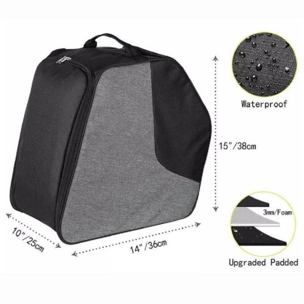 Bolsa de ombro para esqui e snowboard com 2 compartimentos Sapatos para esqui Bolsa para capacete de esqui