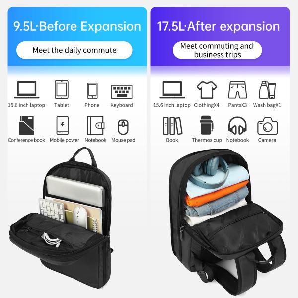 T-B9013 Expandable Large Capacity Waterproof Nylon Travel Outdoor Bagpack Laptop Backpack Men women