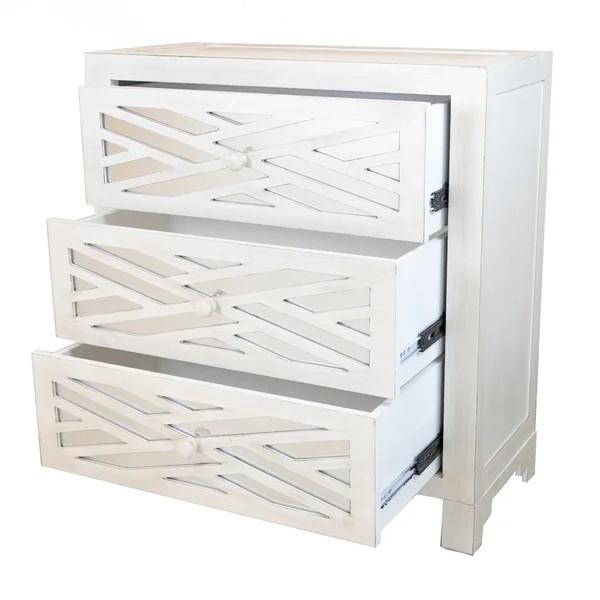 Vintage 3 drawers corner cabinet silver mirrored sideboard for living room