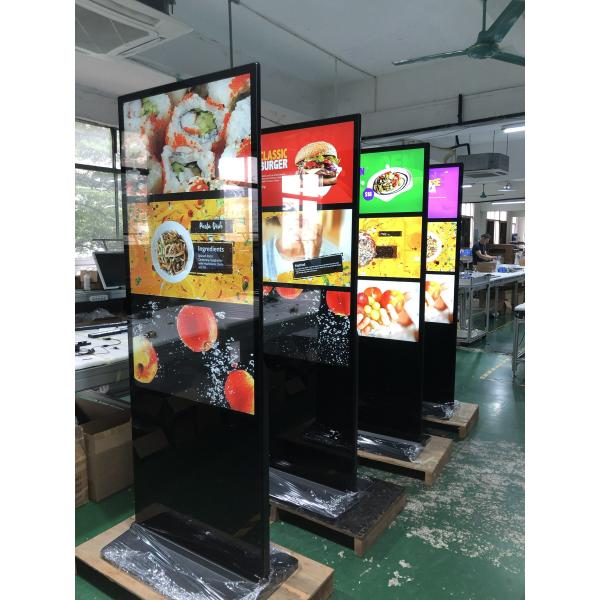 VETO 43-86 インチ 床スタンド シネージ ディスプレイ Wifi デジタル シネージ LCD 広告プレーヤー 室内 デジタル トーテム