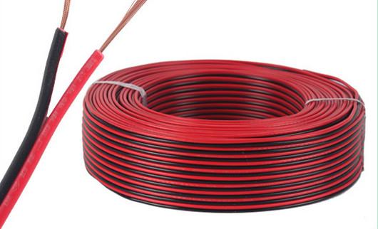Red And Black Copper Electric Wire Cable , Parallel Spt Twin Flat Wire Speaker Cable