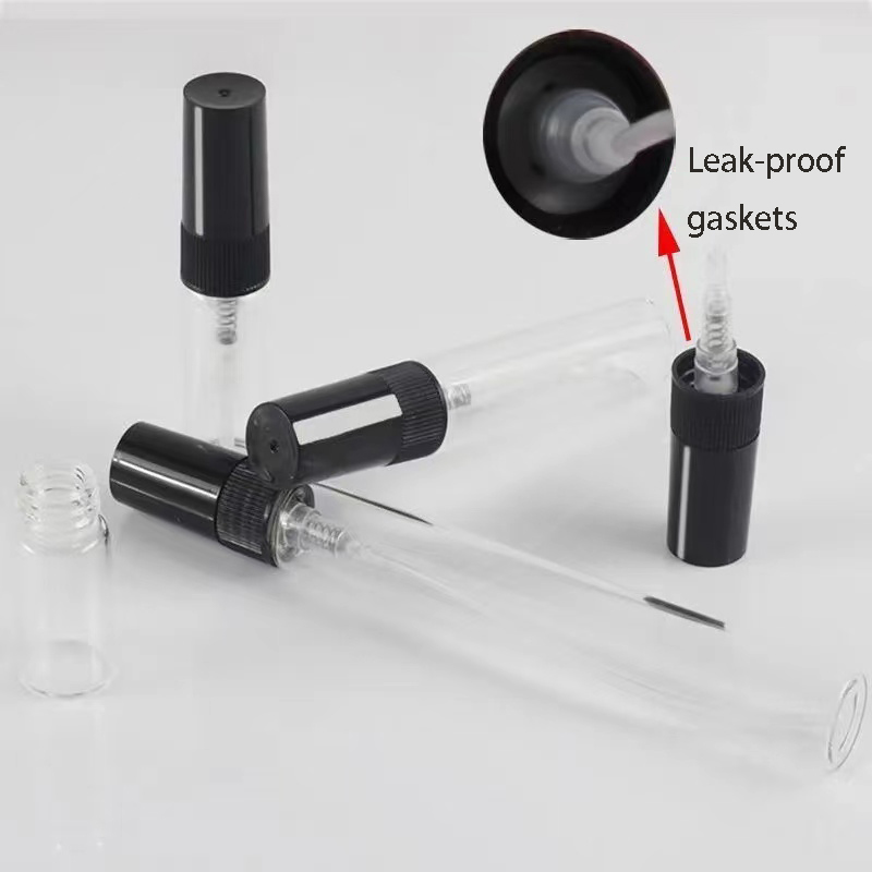 Slim Transparent Pocket Perfume Dispenser Vial Reusable Mini Mist Spray Bottle