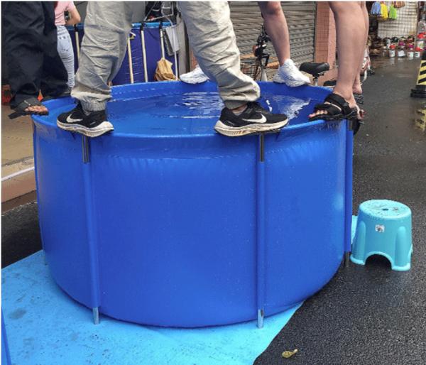 7000 Liters Diameter 3m X Height 1m Square/Round Fish Pond 1800 Gallon Foldable Plastic Tank Swimming Pool For Promotion