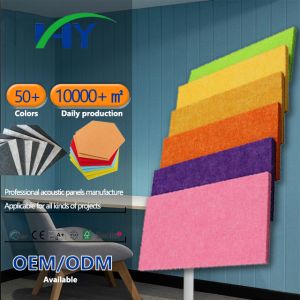 Fireproof Eco Friendly PET Acoustic Wall Panel 2420x1220mm For Home Decoration