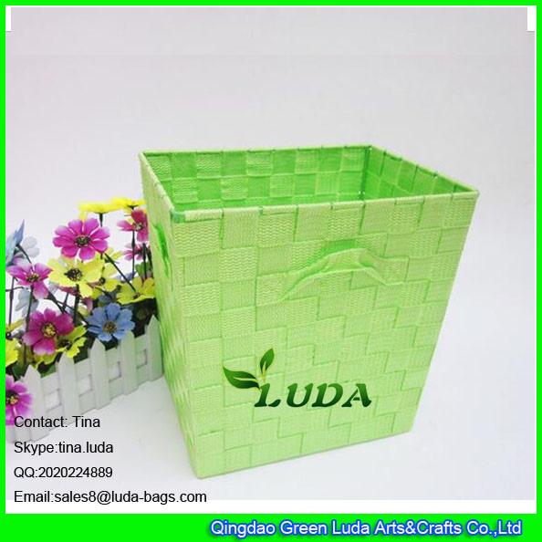 LDKZ-002 wholesale straw basket hand weaving pp yard storage boxes and bins